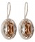 Swarovski Crystal Oval Gemstone Earrings in Golden Shadow