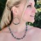 Infinity Earrings in Sterling Silver Montana shown with Classic Necklace in Blue Moon.