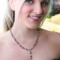 Earth Crystal Drop Necklace, shown with Crystal Dangles in Earth Sterling Silver.