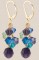 Crystal Cluster Earrings in 18k Gold Vermeil Catalina