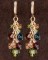 Crystal Cluster Earrings in 18k Gold Vermeil Earth