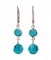 Channel Set Earrings in Silver Blue Zircon