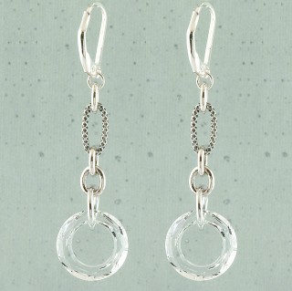 Cosmic Ring Dangles in Sterling Silver Crystal (Clear)