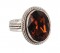 Swarovski Crystal Oval Ring in Smoked Topaz