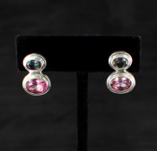 Mystic & Pink Topaz Post Earrings