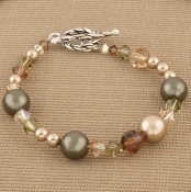 Eclectic Bracelet shown in Sterling Silver Olive.