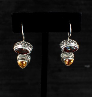 Azotic Topaz & Canary Topaz Earrings