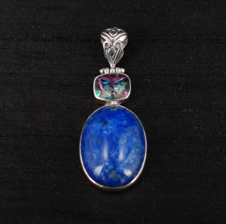 Lapis & Mystic Topaz Pendant