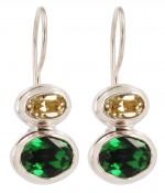 Swarovski Fern Green & Jonquil Earrings