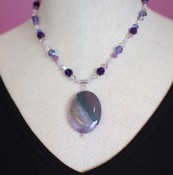 Purple Velvet Necklace