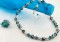 Classic Necklace in Sterling Silver Blue Moon shown with the Cluster Ring in Antigua.