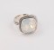 Swarovski Crystal Cushion Cut Ring in White Opal