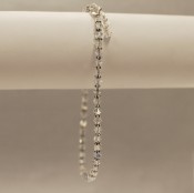 Crystal Anklet in Sterling Silver Crystal (Clear AB)