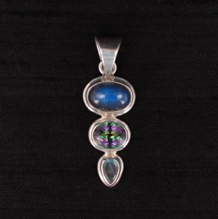 Labradorite & Mystic Topaz Pendant