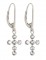 Swarovski Crystal Cross Earrings in Sterling Silver