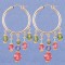 Crystal Hoop Earrings in 18k Gold Vermeil Garden
