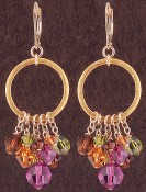 Ring Cluster Earrings in 18k Gold Vermeil Cabrina