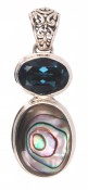 Montana Crystal & Abalone Pendant