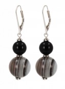 Tibet Agate Leverback Earrings