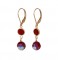 Channel Set Earrings in Gold Siam (Red)