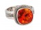 Swarovski Crystal Cushion Cut Ring in Fire Opal