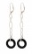 Cosmic Ring Dangles in Sterling Silver Jet (Black)