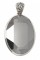 Swarovski Large Oval Gemstone Pendant in Metallic Silver