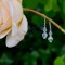 Two Crystal Earrings in Sterling Silver Crystal (Clear)
