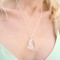 Large Devoted Heart Necklace in Sterling Silver Crystal (Clear)