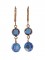 Channel Set Earrings in Gold Sapphire