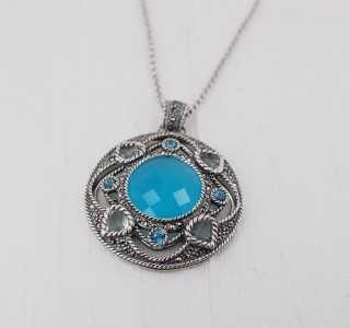 Chalcedony Medallion Necklace