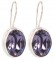 Swarovski Crystal Oval Gemstone Earrings in Tanzanite