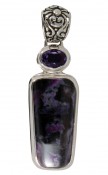 Sugalite & Swarovski Purple Velvet Pendant